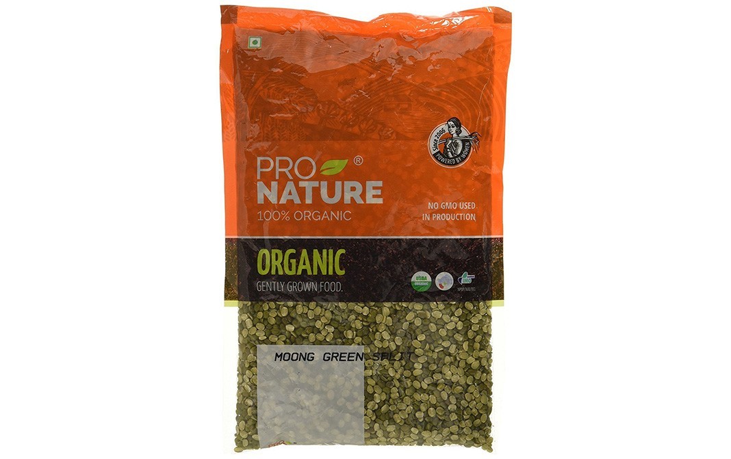 Pro Nature Organic Moong Green Split    Pack  1 kilogram